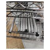 Seville Classics 4-Tier Steel Wire Shelving with Wheels, 30" W x 14" D x 48" H, Chrome