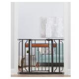 Regalo Home Accents Extra Wide Walk Thru Baby Gate, Includes DÃ©cor Hardwood, 4-Inch Extension Kit, 4-Inch Extension Kit, 4 Pack of Pressure Mount Kit and 4 Pack of Wall Cups and Mounting Kit