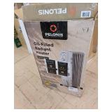 PELONIS PHO15A2AGW, Basic Electric Oil Filled Radiator, 1500W Portable Full Room Radiant Space Heater with Adjustable Thermostat, White, 26.10 x 14.20 x 11.00