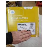 MedPride Vinyl Exam Gloves, Powder-Free, Large, Box of 100
