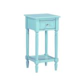 French Country Khloe 1 Drawer Accent Table with Shelf