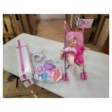 Gi Go Toy Dream Collection 14 Inches Baby Doll With Stroller Set
