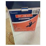 Trsmima Zipline Kit for Backyards - 98ft Zip Line for Kids and Adults - Backyard Kids Zipline Kits with Safety Harness and Stainless Steel - Spring Brake Trolley and Seat