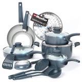 Mueller Healthy Stone Cookware Set 16pc. Grey
