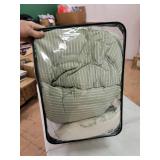 Laura Ashley Natalie Jade Green Comforter Set, Full/Queen Bedding