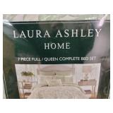 Laura Ashley Natalie Jade Green Comforter Set, Full/Queen Bedding