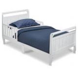 Delta Children Wood Sleigh Toddler Bed, White