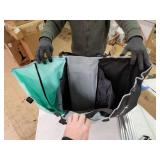 135L Laundry Cloth Hamper Sorter Basket Bag Bin Foldable 3 Sections with Aluminum Frame 24