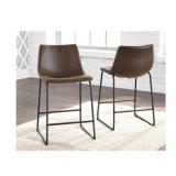 Signature Design by Ashley Centiar Upholstered Barstool Set of 2 Brown/Black