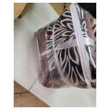 Comfort Spaces Enya 5 Piece Floral Printed Comforter Set, Queen, Red/Black,