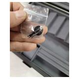 Drop Cache Display Valet - EDC, Blade, Watch, and Jewelry Locking Storage Case, USB Pass-through, Microfiber Lining, Faux Leather, Stackable (Valet), black