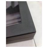 Drop Cache Display Valet - EDC, Blade, Watch, and Jewelry Locking Storage Case, USB Pass-through, Microfiber Lining, Faux Leather, Stackable (Valet), black