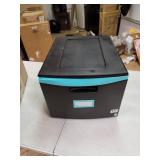 Storex 18" Stackable File Drawer, Black, Teal, 1 Each (Quantity)