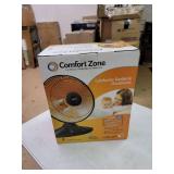 Comfort Zone 700/1000-Watt Oscillating Parabolic Dish Radiant Electric Portable Space Heater , Black