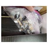 VECELO Versatile Nightstands X-Design Side End Table Night Stand Storage Shelf with Bin Drawer for Living Room Bedroom,Black