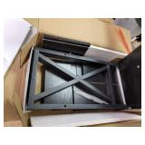 VECELO Versatile Nightstands X-Design Side End Table Night Stand Storage Shelf with Bin Drawer for Living Room Bedroom,Black