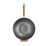 Honey Can Do Joyce Chen Classic Series Uncoated Carbon Steel 4-Pc. Wok Set with Lid and Birch Handles