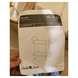 South Shore Maliza Bar-Cart Rose gold And Smoked Glass