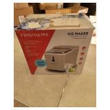 Frigidaire Ice Maker - Large See Through Lid-(EFIC206-TG-SILVER), silver