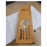 Homykic Over-The-Toilet Storage Bamboo, 3-Tier Space Saver Organizer Rack, Stable Freestanding Anti-Tilt Shelf with 3 Hooks for Laundry, Balcony, Porch, White