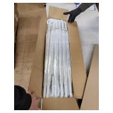 Pack of 12 Wedding Style Stick Umbrellas Large Canopy Windproof Auto Open J Hook Handle in Bulk (Crystal Clear)
