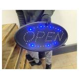 LED Open Sign with Remote, 19x10inches Ultra Bright Electric Light Up Signs for Business, Timing Function, 2 Lighting Modes Flashing & Steady, Advertisement Board for Store, Bar, Hotel, Cafe
