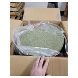 Round Storage Ottoman Green Tweed - HomePop