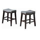 Christopher Knight Counter Height Saddle Stools Grey Set of 2