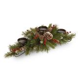 National Tree Company 30" Frosted Berry Centerpiece with 3 Candle Holders