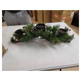 National Tree Company 30" Frosted Berry Centerpiece with 3 Candle Holders