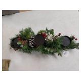 National Tree Company 30" Frosted Berry Centerpiece with 3 Candle Holders