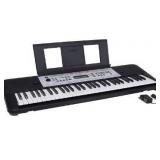 YAMAHA YPT260 61-Key Portable Keyboard with Power Adapter