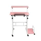 Mind Reader - 2 Tier Sit and Stand Desk - Pink