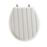 Mayfair Round White Molded Wood Toilet Seat