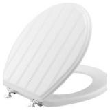 Mayfair Round White Molded Wood Toilet Seat