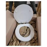 Mayfair Round White Molded Wood Toilet Seat