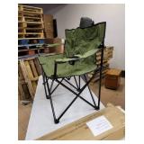 Loveseat Style Double Camp Chair with Steel Frame by Trademark Innovations (Army Green, 31.5"H)