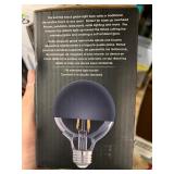 4 New LED Half Black Deco Globe Light Bulbs