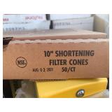 4 Cases of 50 Disco 10” Shortening Filter Cones