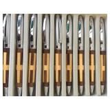 20 decorative pens with wooden inlay...