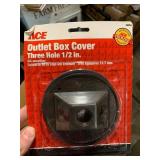 Box of 20 Ace All-Weather Outlet Box Covers Three Hole 1/2”