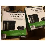 2 New Portion Cup and Lid Organizers