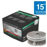 Box of Hitachi® 2-1/4" x .092 Plastic Hot Dipped Galvanized Smooth Round Head Siding Nails