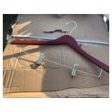 20 Premium Wooden Gold Accent Hangers