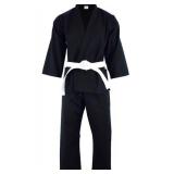 NIP KD Elite Black Student Karate Uniform 6.5 oz Size 2/160 w/Belt
