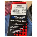 Set of 3 New 3” Stainless Steel Nickson 360 Safety Seal Exhaust Clamps