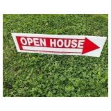 Lot of six new open house yard sign as pictured attention Real Estate people