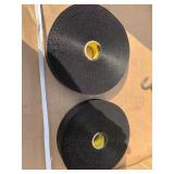 Two rolls of vinyl webbing 100 yards each dress up your chain link fence as pictured