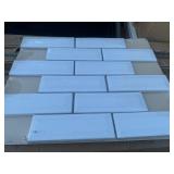 45 Sheets of White Bevilled Edge Subway Tile