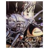 Rare Hard To Find Harley Davidson Motorcycle Print